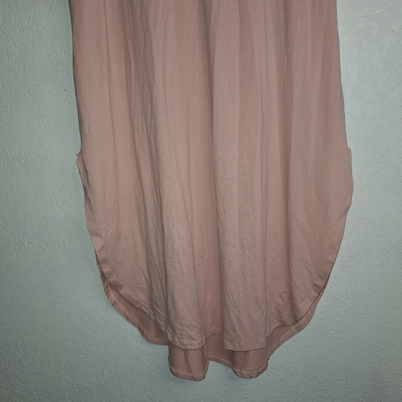 Entro Pink V Neck Short Sleeve Maxi Dress W/Pockets Size Small - Picture 4 of 13